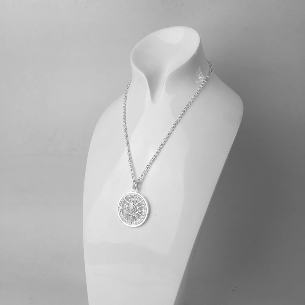 Белый кулон от солнца, Томас Стиль Glam мода хорошее украшение для женщин, Ts подарок в 925 пробы серебро, Супер предложения