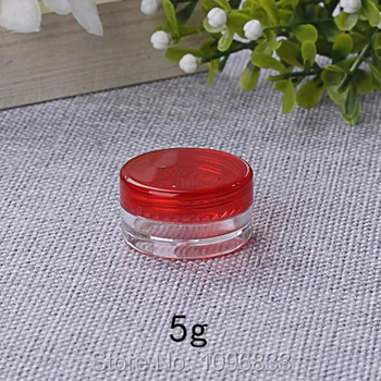 

5ML Jars Red Plastic Round, 5G Empty Jars, Plastic Packing Box, Plastic Round Box, Cosmetic Cream Jars, Round Containers, 50pcs