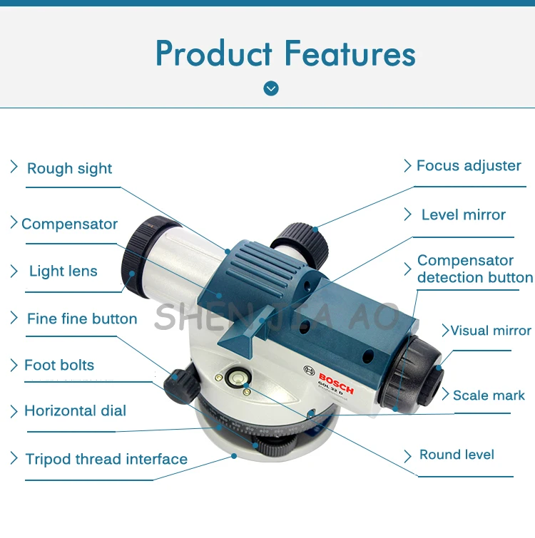 Автоматический Anping инженерный выравнивающий инструмент GOL32D 32X Высокоточный выравнивающий инструмент пылезащитный уровень брызг 1 шт