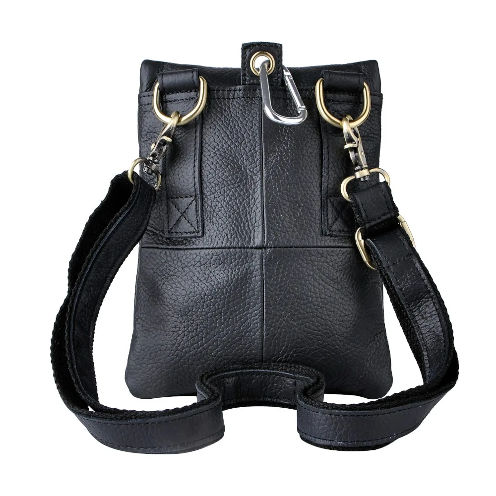 Оригинальная кожаная мужская повседневная модная сумка Mochila через плечо, дизайнерская мужская поясная сумка, чехол для телефона, планшета, 6549-b