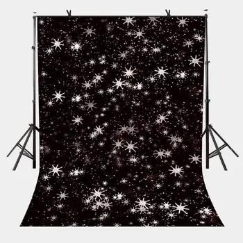 

5x7ft Simple Painting Photography Backdrop Snow in the Night Photo Props Studio Background
