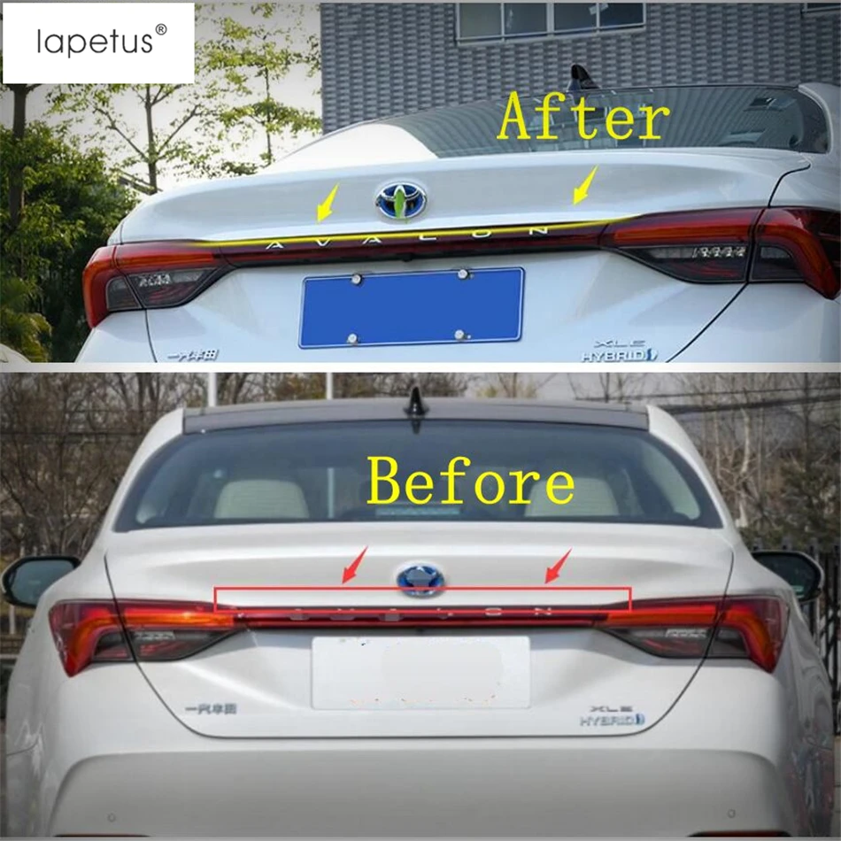 

Lapetus Accessories Fit For Toyota Avalon 2019 Back Upper Rear Door Tailgate Tail Strip Molding Plate Protector Bezel Cover Trim