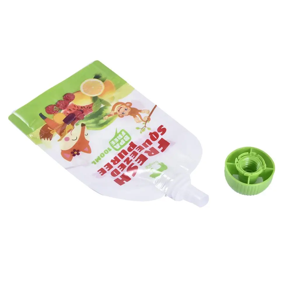 8 PCS Baby Food Pouches Feeding Supplies Bag Reusable Food Storage Box