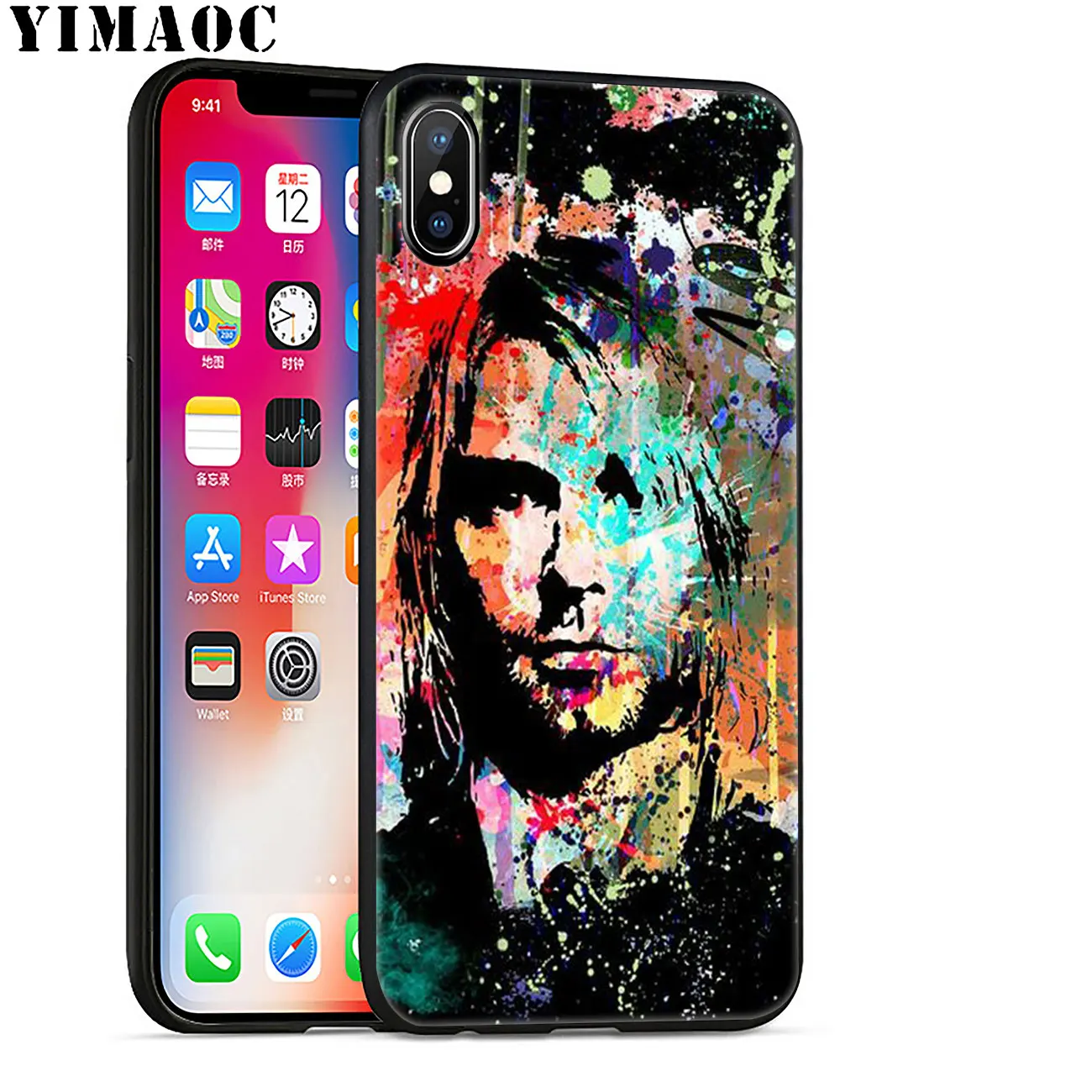YIMAOC Nirvana Курт Кобейна Мягкий силиконовый чехол для телефона iPhone 11 Pro XS Max XR X 6 6S 7 8 Plus