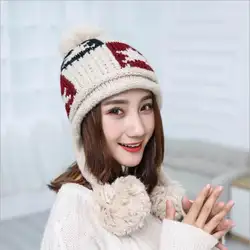 Женская Мода Багги шапочка зимняя шапка теплая шерсть лыжный трикотажные Слауч Шапки