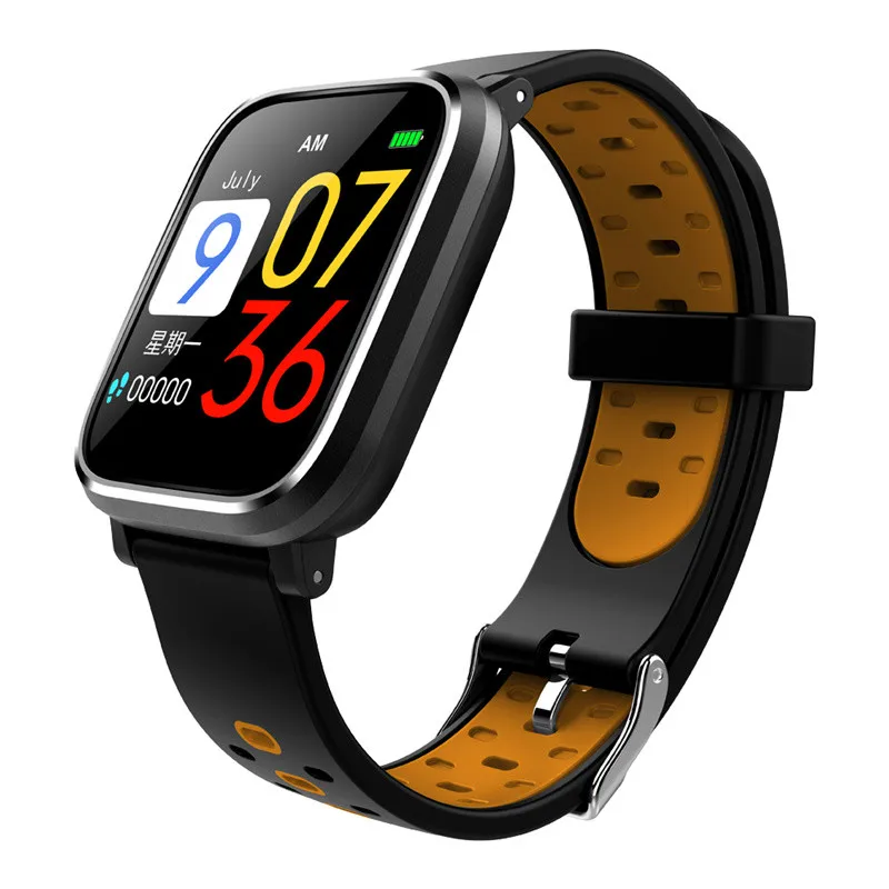 Умный Браслет Q58 цветной экран UI с измерением давления измеритель пульса часы Поддержка Шагомер монитор сна спортивный браслет - Цвет: Orange