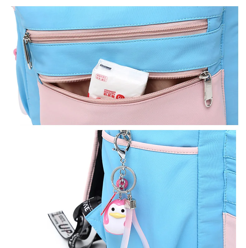 Backpack School Bag with Headphone Jack Backpacks with Charging Port Student Bag Female Multifunctional Backpack Child Backpacks (21)