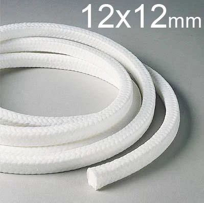 12x12 мм PTFE плетеная компрессионная упаковка, акриловые волокна упаковка ptfe, TFE заполненный сальник веревка F4 сальник упаковка, насос, клапан se