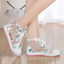 Женская парусиновая обувь; Модные дышащие сандалии с принтом; женские уличные кроссовки на шнуровке; повседневные сандалии на плоской подошве; SS68