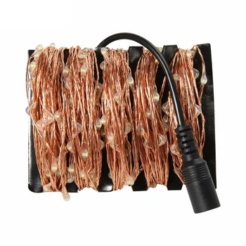 

DC12V 10M 20M 30M 50M Led Fairy String Light Waterproof Silver Copper Wire Line Xmas Christmas Festival Wedding Decoration Light