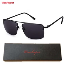 WEARKAPER винтажные Матричные солнцезащитные очки мужские черные очки без оправы очки для вождения UV400 Солнцезащитные очки мужские очки для рыбалки