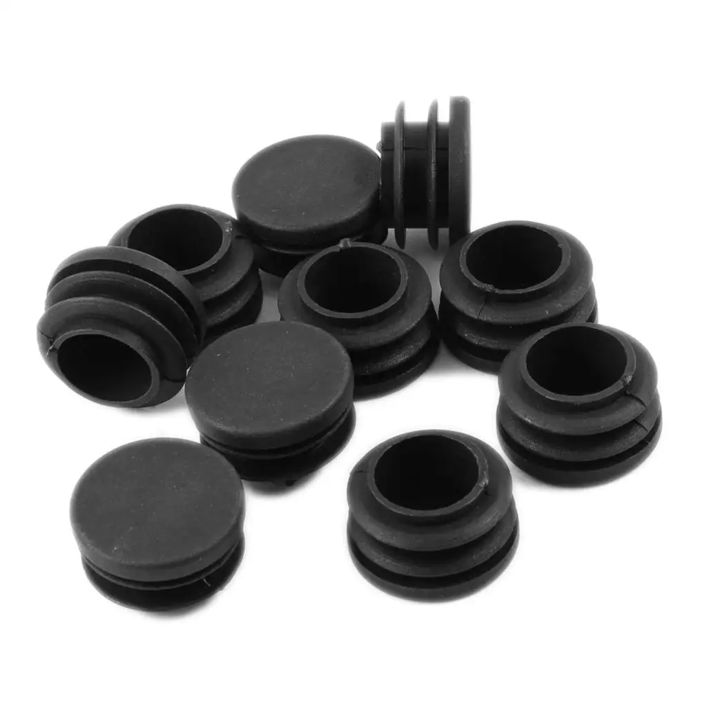 

GSFY Wholesale Plastic Tubing Tube Insert Caps Covers 30mm Dia 10 PCS Black