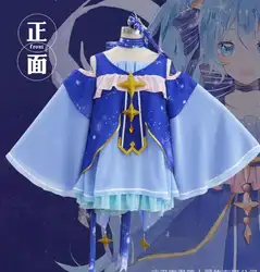 Снежная Мику костюм аниме для косплея платье для девочек японский Kawaii стиль Лолита необычные школьные вечерние шоу студенческие