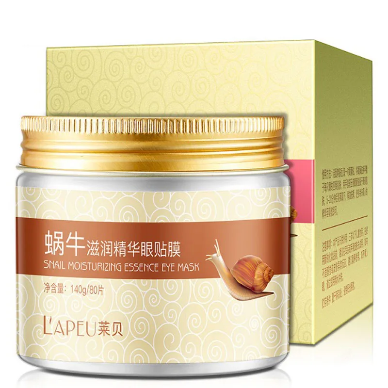 

New Snail Extract Eye Mask Gel Eye Patches 80pcs Eye Care Sleep Masks Remover Dark Circles Anti Age Bag Eye Wrinkle Patch
