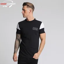 

Summer Short sleeve t-shirt men Splice Slim Self-cultivation cotton Camisetas homber fashion personality high quality 5 color