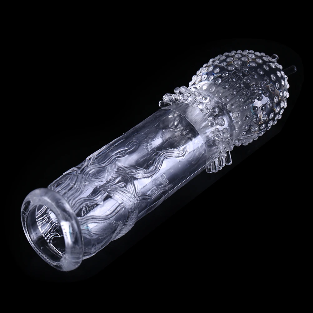 Delay Cock Ring For Men Transparent Crystal Spike Penis Extender Dick Vibrator G-spot Stimulation Reusable New