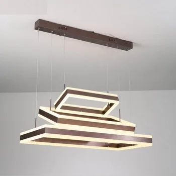 

Post-modern personality creative acrylic chandelier Simple rectangular LED high-end living room dining room chandelier led light