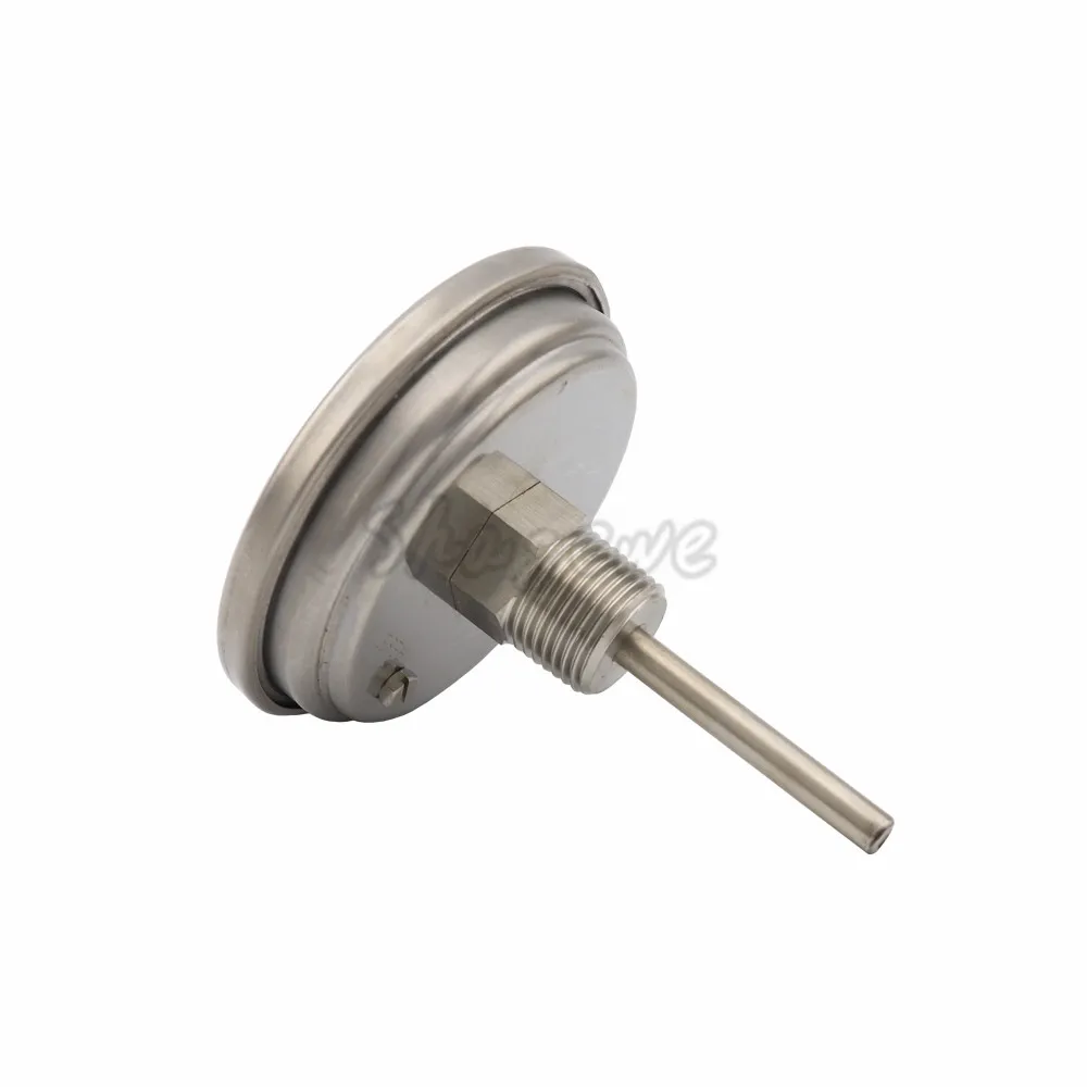 Биметаллический термометр для пивоварения без швов 3 "Face & 2" Probe 1/2 "MNPT 0 ~ 220F
