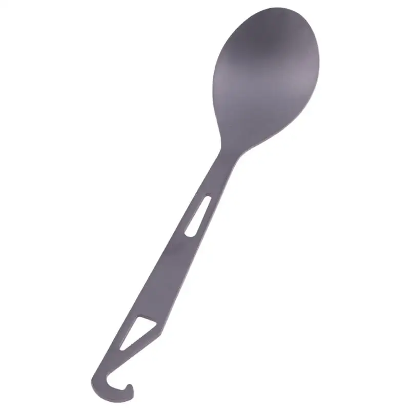 Titanio ultraligero al aire libre cuchillería cuchara Tenedores Spork Vajilla con bolsa/Viajes/senderismo/camping cubiertos Utensilios 1 unids