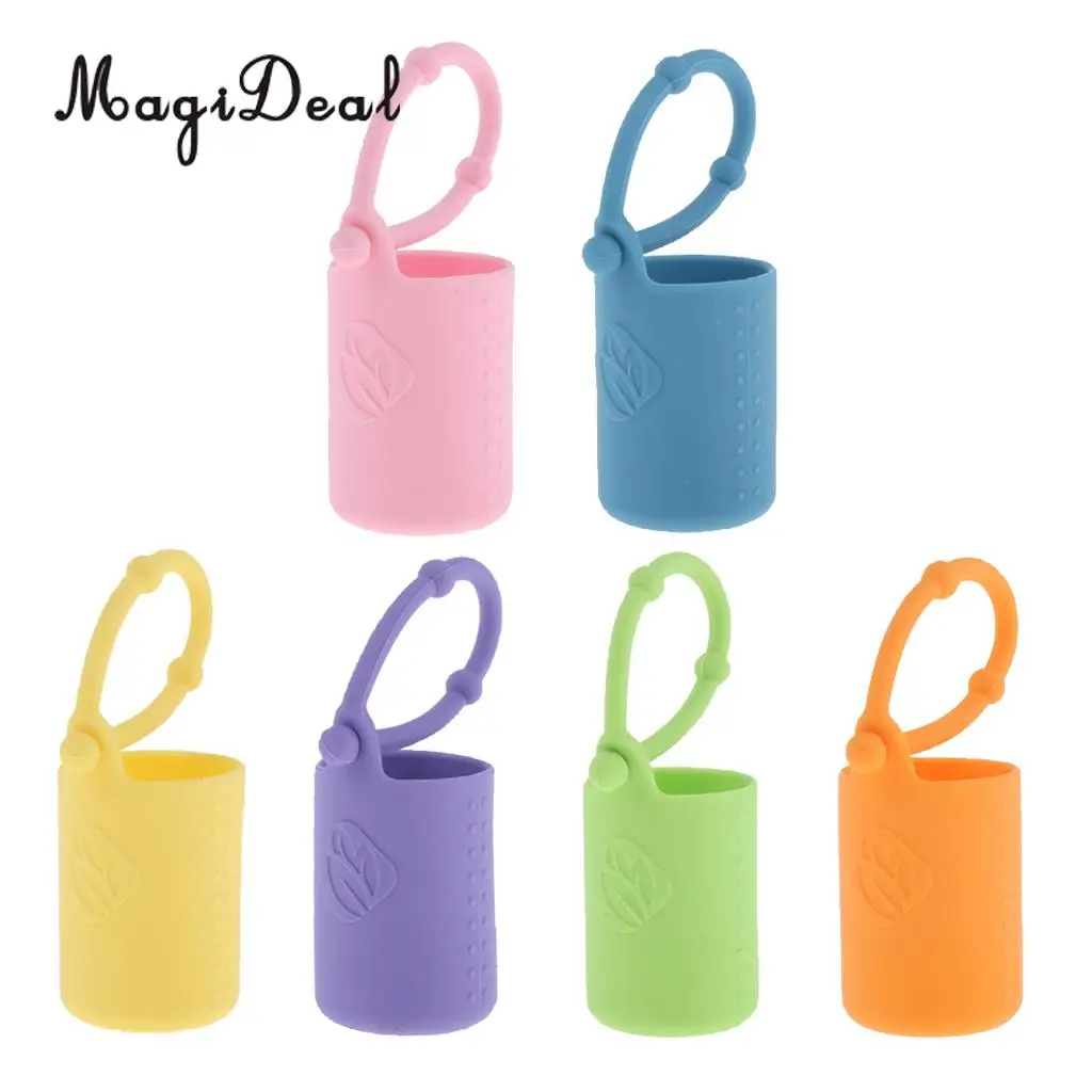 15ml Essential Oil Bottle Silicone Roller Holder Sleeve Carrying Cover Case Pink Blue Yellow Purple Green Orange