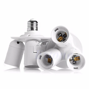 

3 in 1 E27 Base LED Light Lamp Bulb Adapter Holder Socket Splitter For Softbox D04
