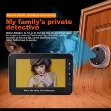 Бытовой Интеллектуальный электронный глазок 4,3 дюймов экран 160 градусов угол литиевая батарейка для камеры Резервное копирование провода Тип разговора назад