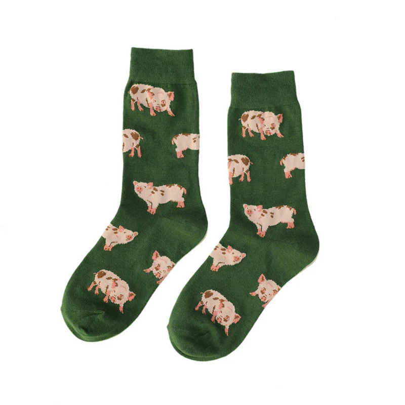 Модные женские носки в стиле хип-хоп, модные носки Harajuku с рисунком животных, щенка, кошки, скейтборда, счастливые носки, забавные носки Meias Art animal Sox - Color: 8