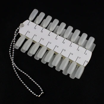 

24/36 Tips Gel Polish Shelves Color Palette Card Holder Metal Chain Double Side Swatches Nail Art Training Hand Sample Stand