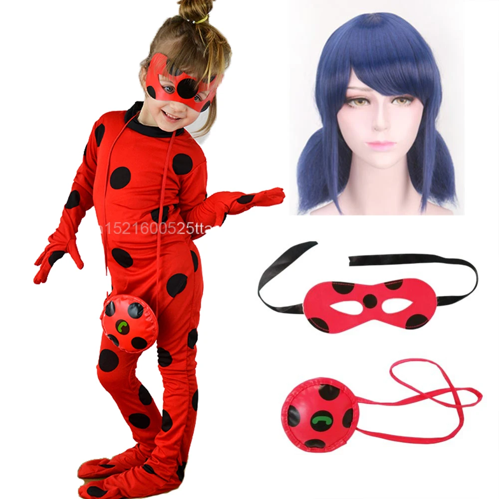 

Ladybug Cosplay Costumes Jumpsuit for Kids and Adult Ladybug Costume Girls Women Halloween Party Birthday Spandex Tight Jumpsuit