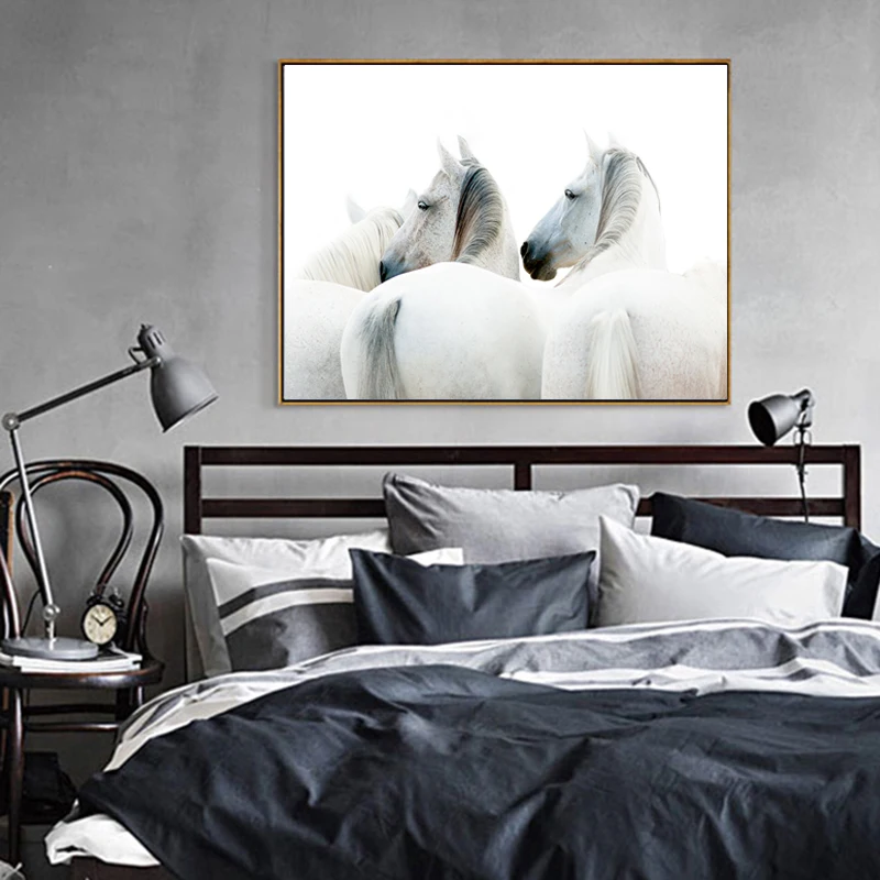 Posters and Prints Nordic Arts Wall Paintings Pictures Kitchen Home Decor Painting Horse Beauty for Kids Children Room YORT002 | Дом и сад