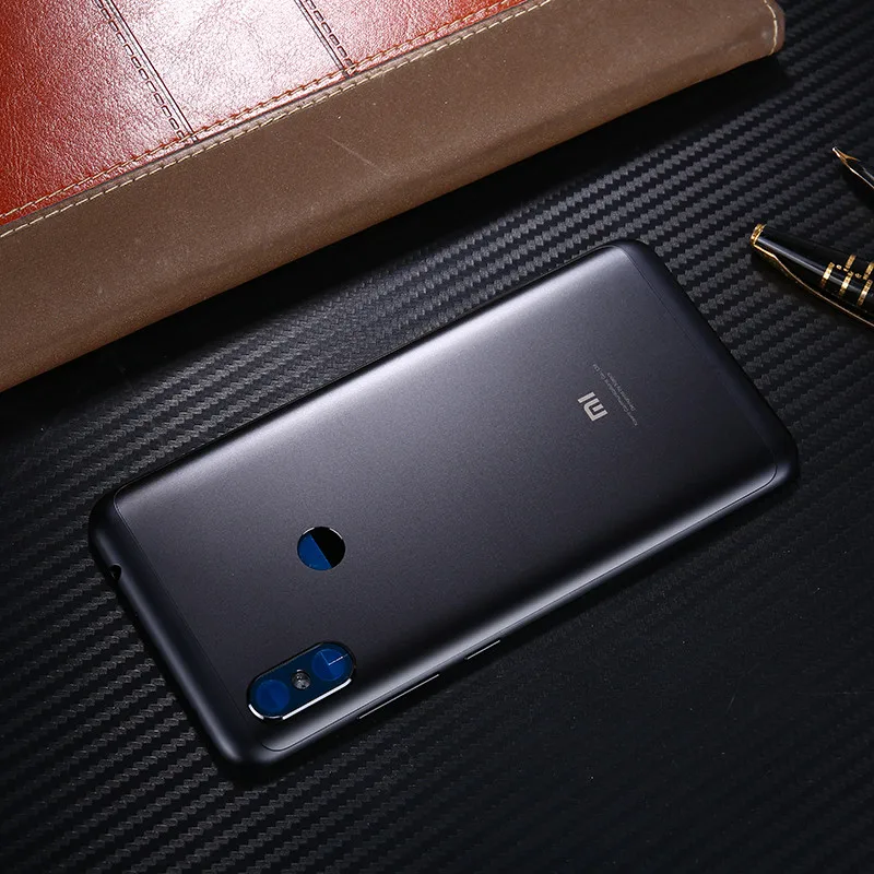 Для Xiaomi Redmi Note 6 Pro корпус батарейного отсека оригинальная металлическая задняя крышка для мобильного телефона запасные части чехол с кнопками объектив