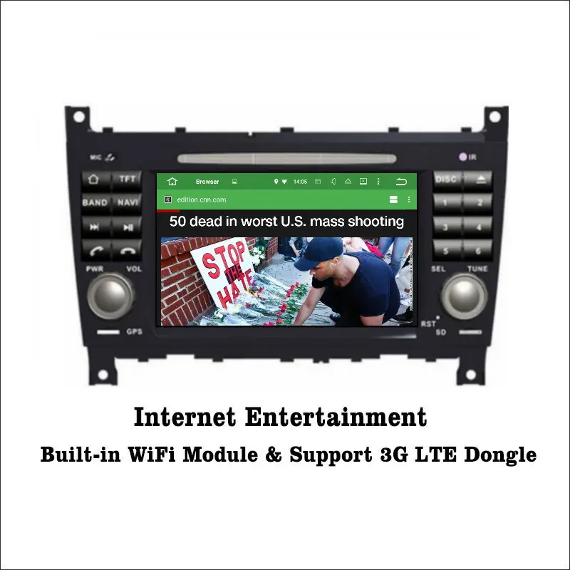 Liislee радиоприемник для Android автомобильный DVD плеер для Mercedes Benz CLC CL203 стерео радио мультимедиа gps навигации с WI-FI Bluetooth