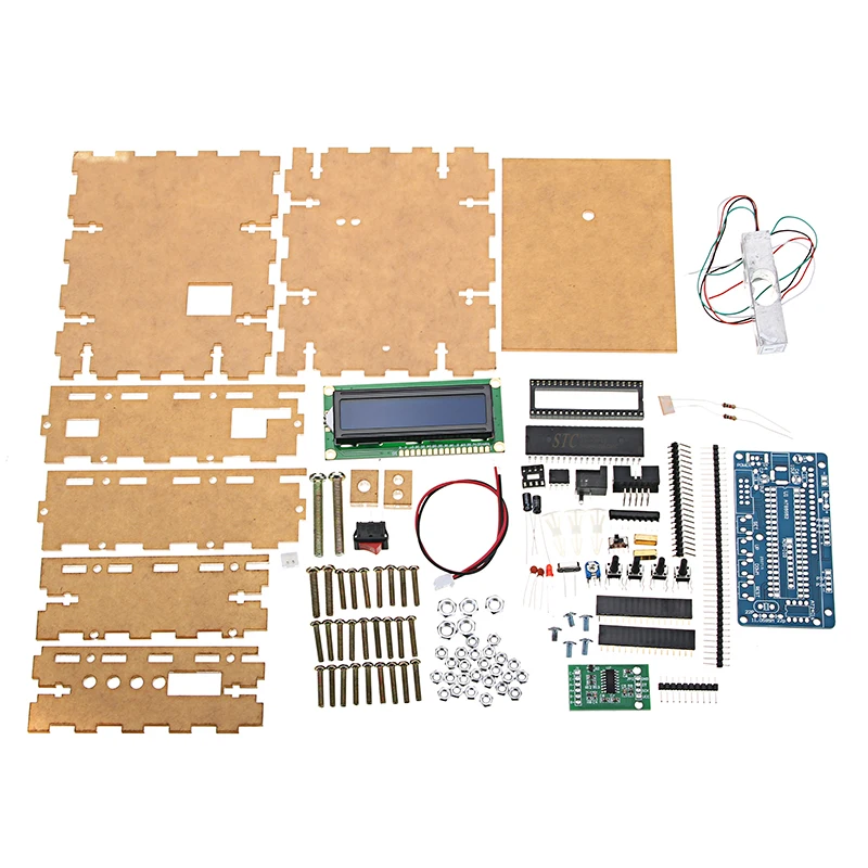 

DC 5V 2A DIY 3kg Electronics Scales Bracket Kit LCD Display 3kg Weighing Sensor Acrylic Shell Module