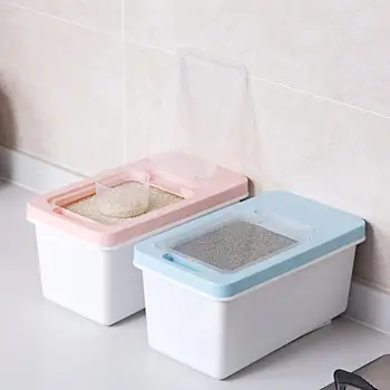 

Large 10KG Moisture-proof Rice Storage Box Kitchen Flour Bucket Insect Resistant Rice Storage Containers Food Cereal Storage Bin