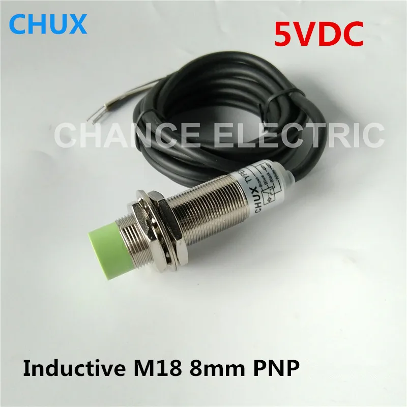 

Inductive Proximity Sensors 5V PNP M18 DC Free Shipping 8mm Sensing Detect Distance Position Switch