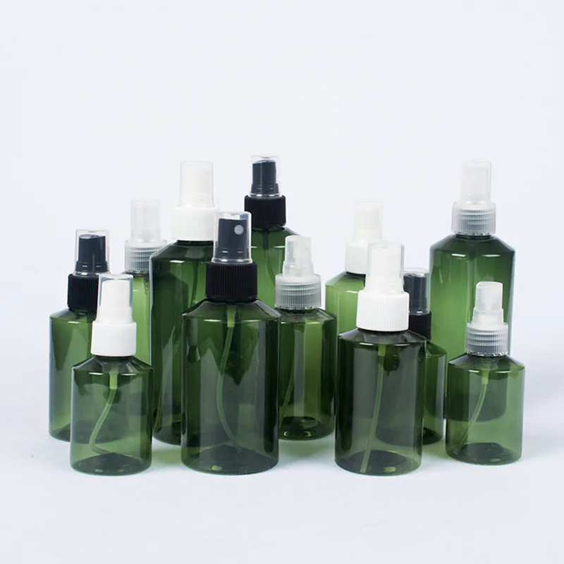 

3pcs 50ml/100ml/150ml/200ml dark green shoulder bottle Cosmetic Sub-bottle Spray bottle Portable mist bottle wholesale BQ108