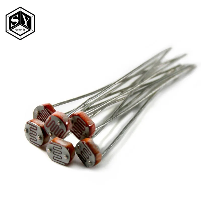 

20PCS LDR Photo Light Sensitive Resistor Photoelectric Photoresistor 5528 GL5528 5537 5506 5516 5539 5549 For Arduino