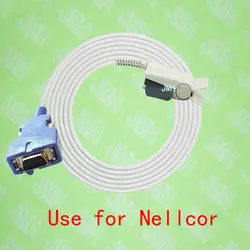 Совместим с прямым 14pin Nellcor N550, N595, N560 Оксиметр монитор взрослых палец Nellcor клип SpO2 датчик. oxiMax технологий