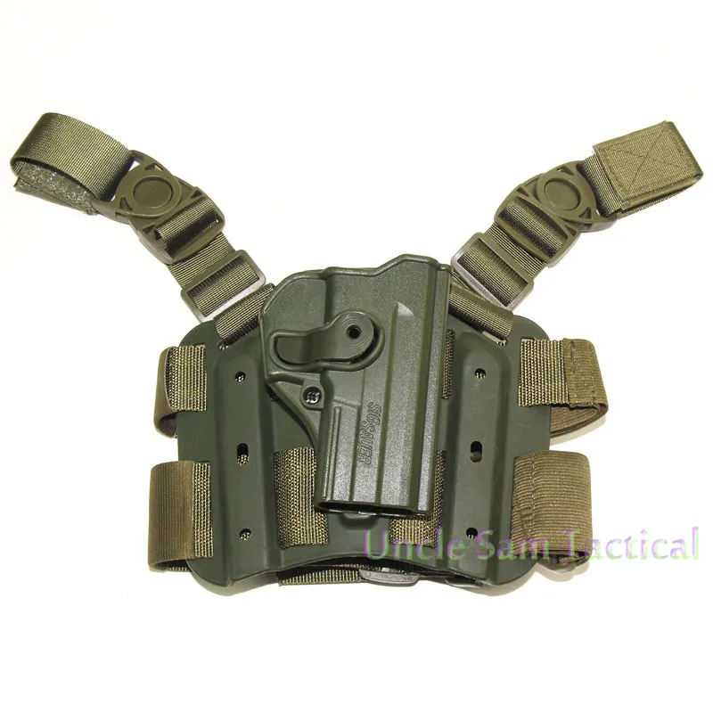 Green Тактический Airsoft SP2022 бедра RH падения нога кобура боевой пистолет Полимер Сохранение Roto кобура для SIG Sauer Pro SP2022/ SP2009 - Цвет: Green