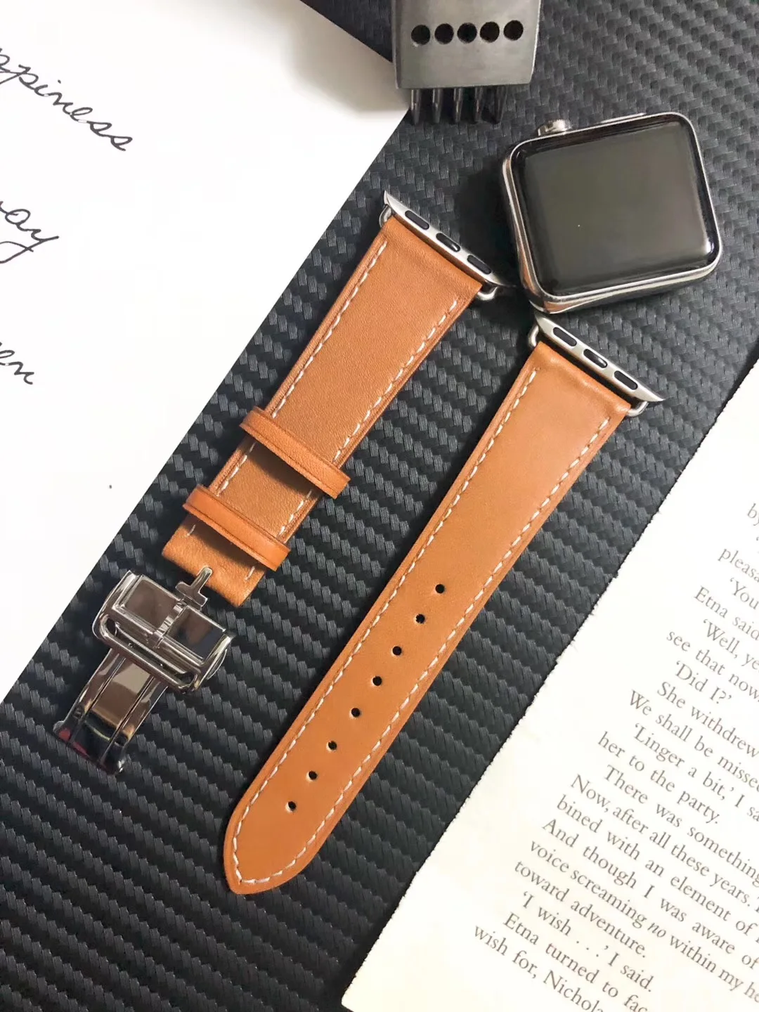 Один тур для iwatch серии 4 3 2 1 ремешок 40 мм 44 мм кожаный ремешок для Apple Watch band 42 мм 38 мм серия 5