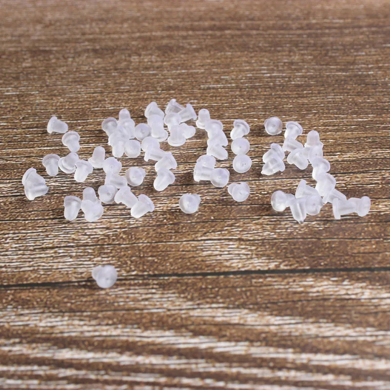 

LingXiang 100pcs white Ear plug DIY men and women earrings Earrings and Accessories