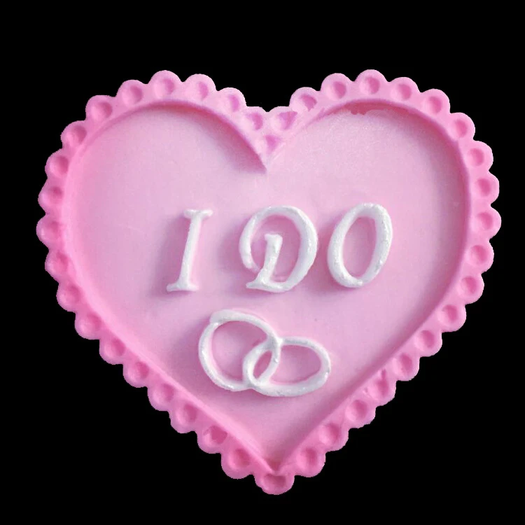 Aliexpress.com : Buy "I DO" Explosion Mold Heart shaped Fondant Wedding Series Silicone Mold ...