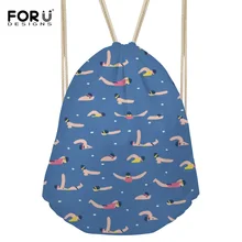 FORUDESIGNS/милая сумка для плавания на шнурке, женская спортивная пляжная мини-рюкзак, модная летняя сумка через плечо, женские сумки для плавания