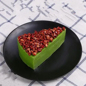 

Simulation Food Japanese Almond Mousse Cake Model ; Fake John Denny's Cut Mock Sample Window Prop Can be Customized