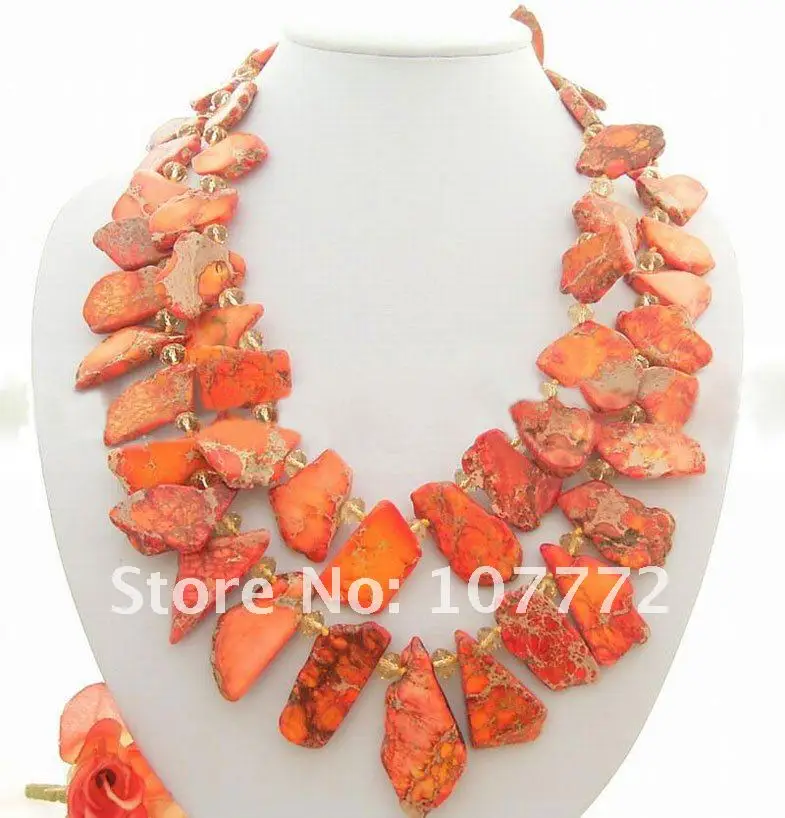 

2 strands Imperial Stone&Crystal Necklace