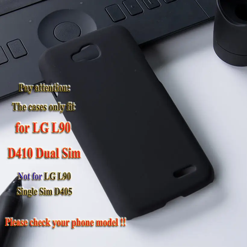 Akabeila телефон чехлы для LG Optimus L90 Dual Sim D410 D415 серии III L90 чехлы задняя крышка Пластиковый корпус сумка капюшон - Цвет: Черный