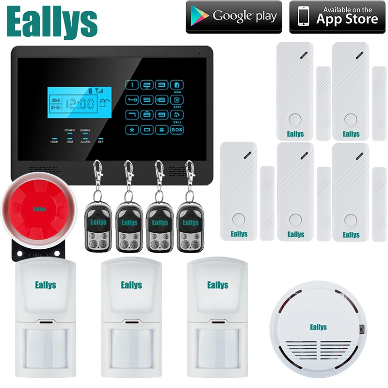 Free Shipping Wireless&Wired GSM Home Security Burglar Alarm System