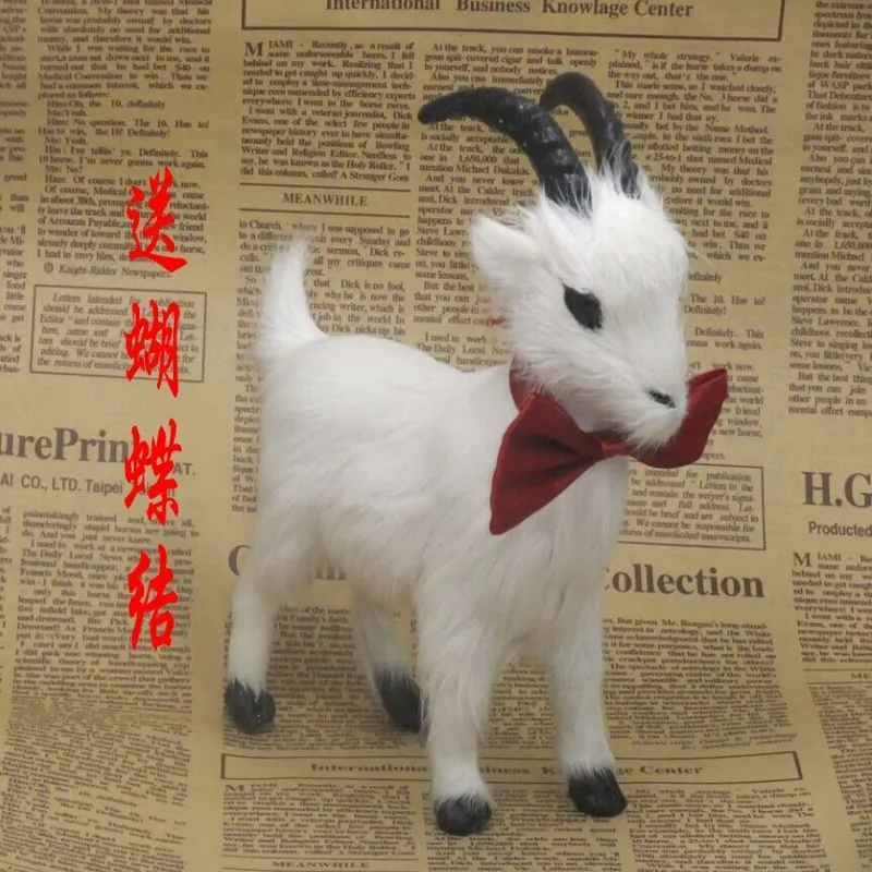 

new cute creative simulation goat toy lovely handicraft goat doll gift about 16x6x17cm