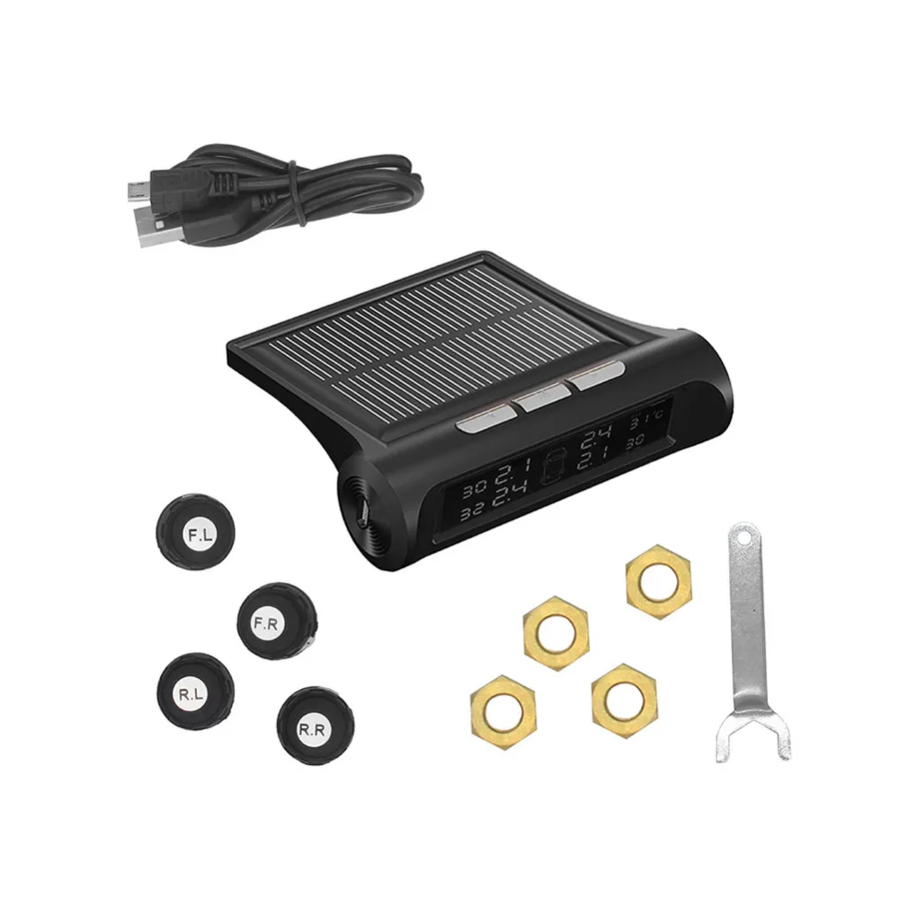 IZTOSS Car Wireless Tire Tyre Pressure Monitoring System Solar font b TPMS b font LCD Display
