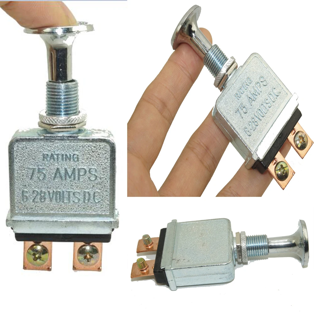 

Unverisal Headlights Push-Pull Type Dash Main Switch Gear - 75 AMP - 12 / 24Volt